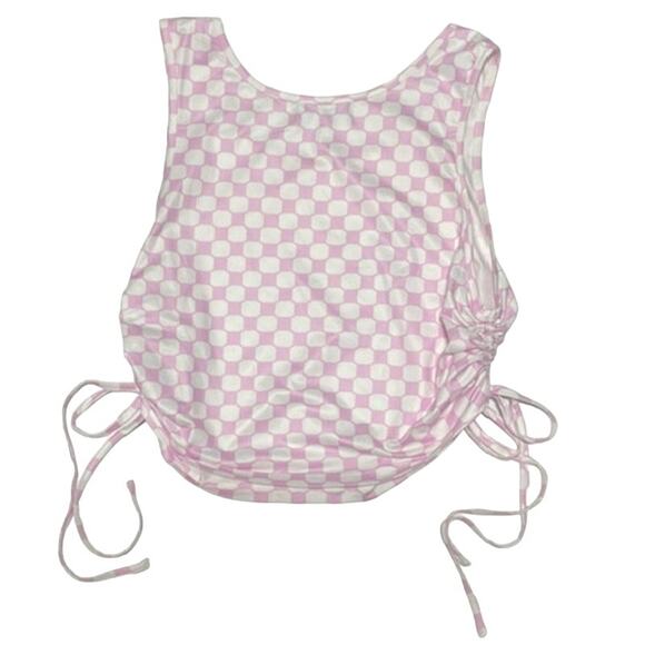 Cider Cropped Tank Pink/White Size XL - Picture 2 of 4
